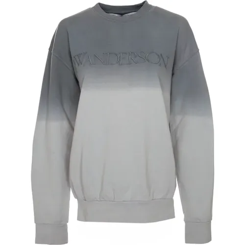 Sweatshirt mit Logo-Stickerei und Farbverlauf - JW Anderson - Modalova