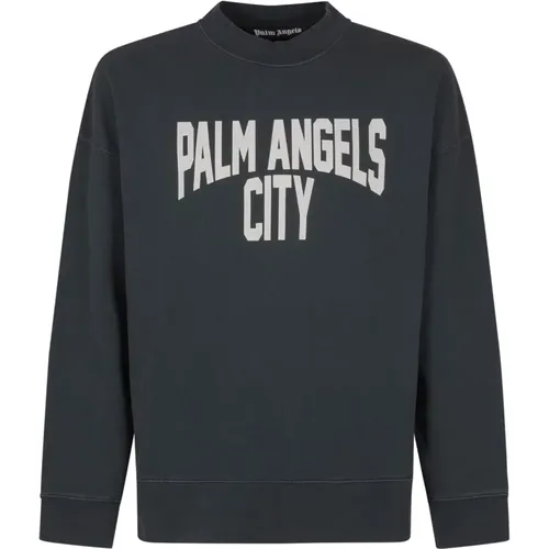 City Washed Crew Sweaters , male, Sizes: S, XL, L - Palm Angels - Modalova