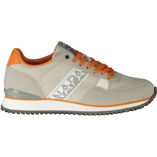 Grey Polyester Sneaker with Contrast Details , male, Sizes: 7 UK, 11 UK - Napapijri - Modalova