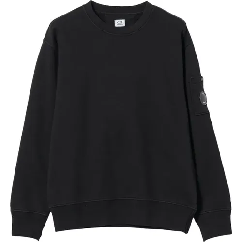 Sweatshirt - Schwarz - Baumwolle , Herren, Größe: 2XL - C.P. Company - Modalova