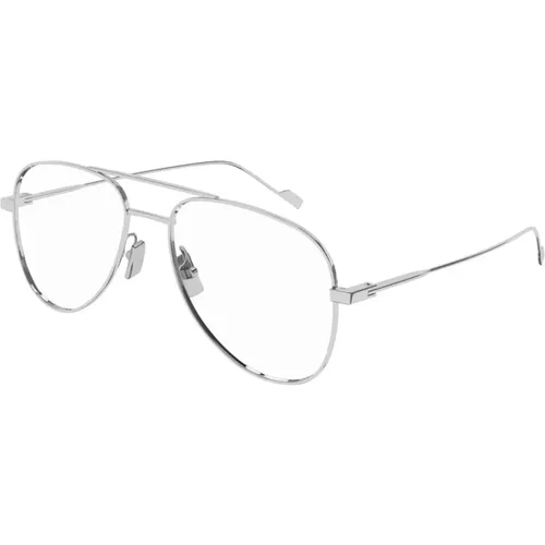 Klassische Metall Pilotenbrille , unisex, Größe: L/Xl - Saint Laurent - Modalova