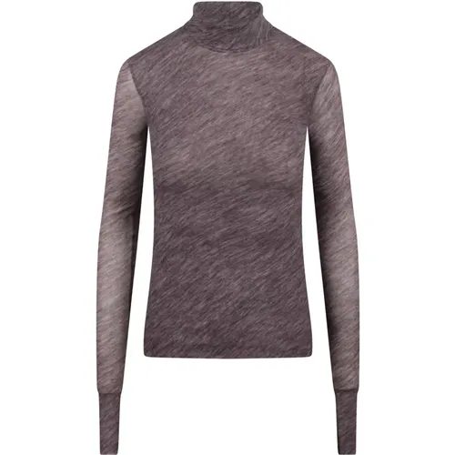 Printed Turtleneck Jumper with Mélange Effect , female, Sizes: M - Philosophy di Lorenzo Serafini - Modalova