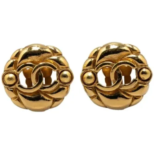 Pre-owned Metal earrings , female, Sizes: ONE SIZE - Chanel Vintage - Modalova