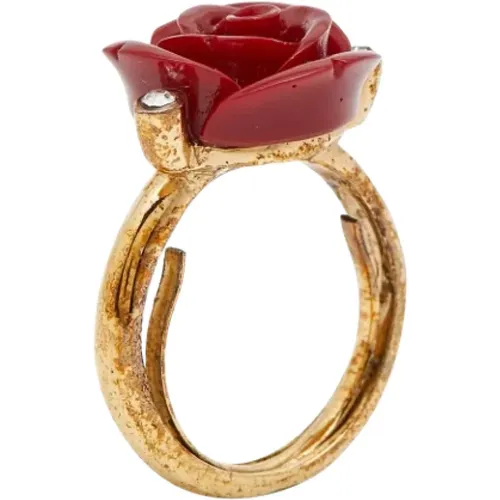 Pre-owned Plastic rings , female, Sizes: ONE SIZE - Oscar De La Renta Pre-owned - Modalova