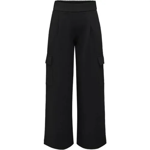 Plain Slip-On Trousers with Side Pockets , female, Sizes: XS, S - Jacqueline de Yong - Modalova