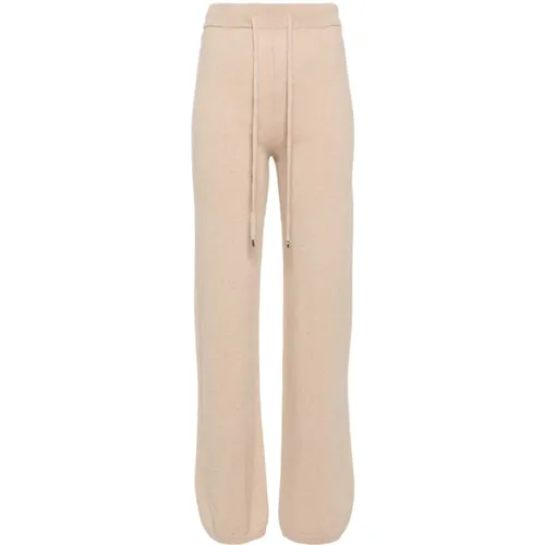 Chain-Detail Wool Blend Knit Trousers , female, Sizes: 3XL - PESERICO - Modalova