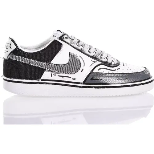 Individuelle Stylische Sneakers Weiß Grau Schwarz , Herren, Größe: 40 1/2 EU - Nike - Modalova