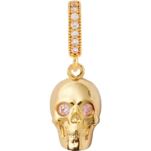 Goldener Skull Anhänger mit Zirkonia Kristallen - Crystal Haze - Modalova