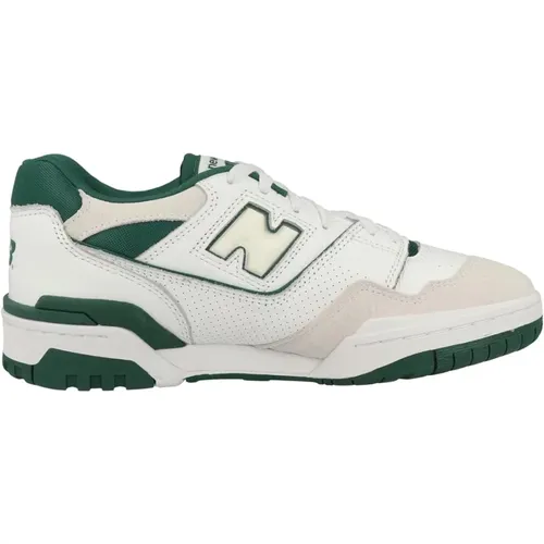 White Green Leather Unisex Sneakers , male, Sizes: 3 UK, 6 UK, 4 UK - New Balance - Modalova