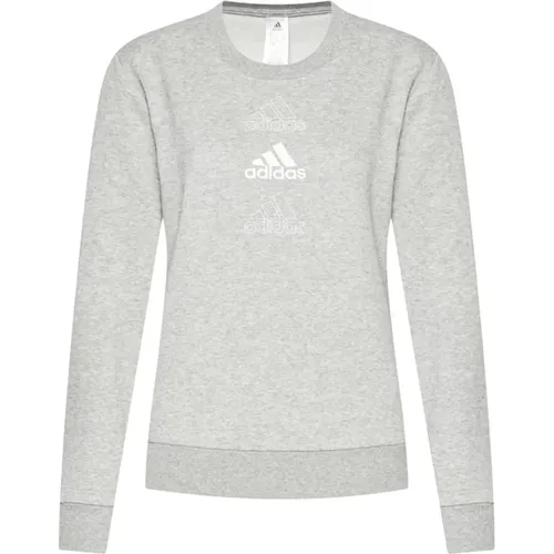 Trainingshemd - Baumwoll-Logo-Sweatshirt , Damen, Größe: 2XS - Adidas - Modalova
