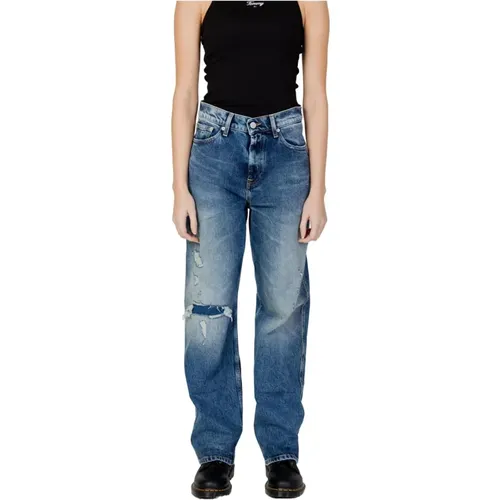 Blaue Baumwolljeans mit Taschen , Damen, Größe: W29 L32 - Tommy Jeans - Modalova