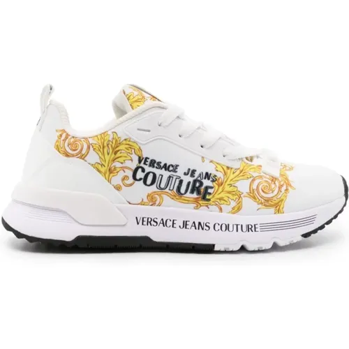 Weiße Sneakers mit Dynamischer Sohle,Dynamic Watercolour Couture Sneakers - Versace Jeans Couture - Modalova