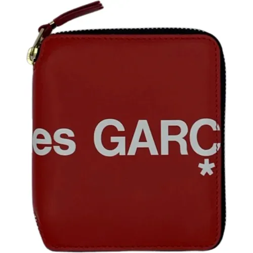 Rotes Portemonnaie mit Riesigem Logo , unisex, Größe: ONE Size - Comme des Garçons - Modalova
