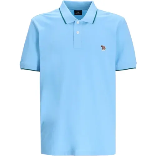 Zebra Polo Shirt in Sky Color , male, Sizes: M, S, 2XL - Paul Smith - Modalova