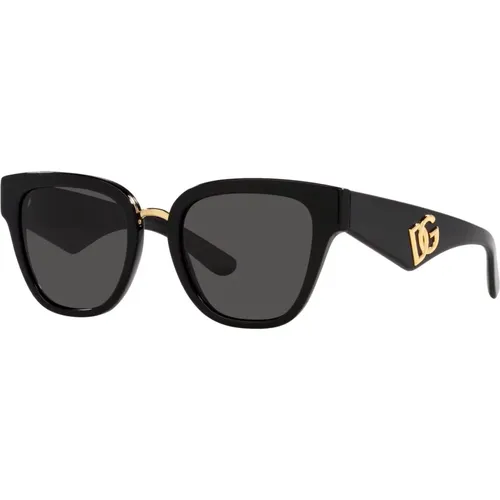 Grey Sunglasses,Havana/ Shaded Sunglasses,Fleur Sunglasses - Dolce & Gabbana - Modalova