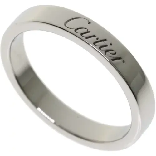 Pre-owned Platinum rings , female, Sizes: ONE SIZE - Cartier Vintage - Modalova