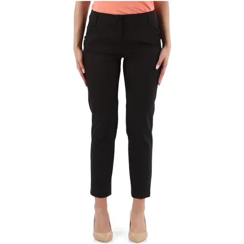 Cotton Poplin Pants with Button and Zip Closure , female, Sizes: 2XS, L, XS - Emme DI Marella - Modalova