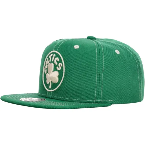 Boston Celtics Snapback Cap , male, Sizes: ONE SIZE - Mitchell & Ness - Modalova