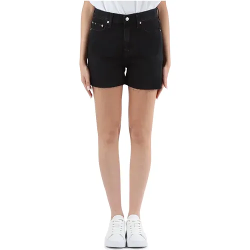 Denim Mom Fit Shorts with Five Pockets , female, Sizes: W26, W27, W25, W30, W29, W28 - Calvin Klein Jeans - Modalova