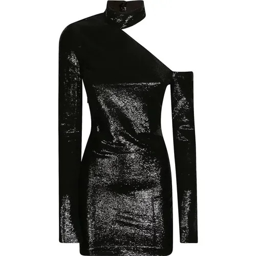 Pailletten Ein-Schulter Kleid , Damen, Größe: XS - REV - Modalova