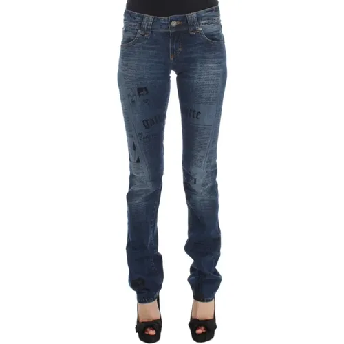 Blaue Bootcut Jeans , Damen, Größe: W24 - John Galliano - Modalova