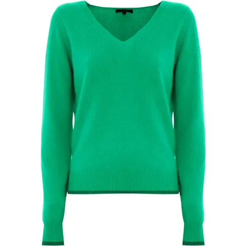 Angora Woll V-Ausschnitt Pullover , Damen, Größe: XS - Kocca - Modalova