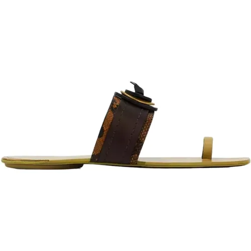 Leder Sandalen mit grüner Sohle - TORY BURCH - Modalova