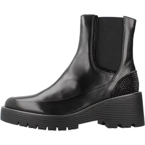 Klassische Chelsea Boots mit Absatz , Damen, Größe: 39 EU - Regarde le Ciel - Modalova