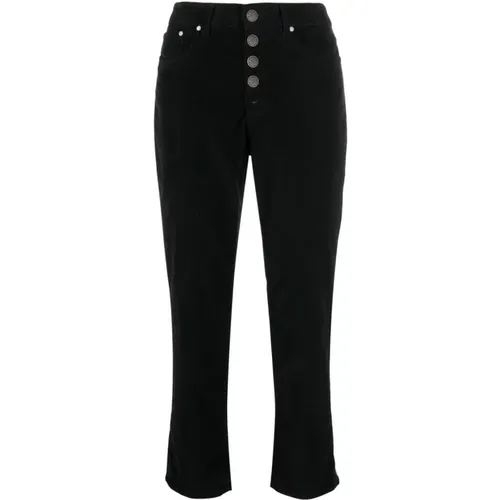 Schwarze Skinny Jeans mit Stilvollen Details , Damen, Größe: W25 - Dondup - Modalova