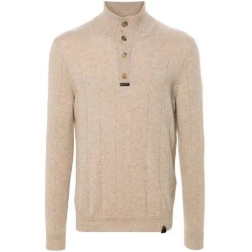 Cashmere Knit Sweater Beige , male, Sizes: L, 2XL - Tagliatore - Modalova