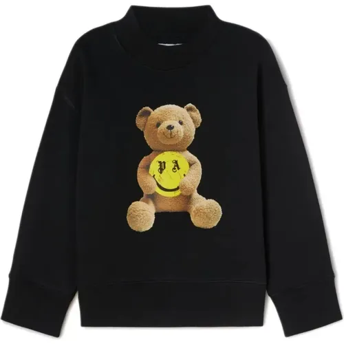 Smiley Bear Sweatshirt Schwarz Zitrone - Palm Angels - Modalova