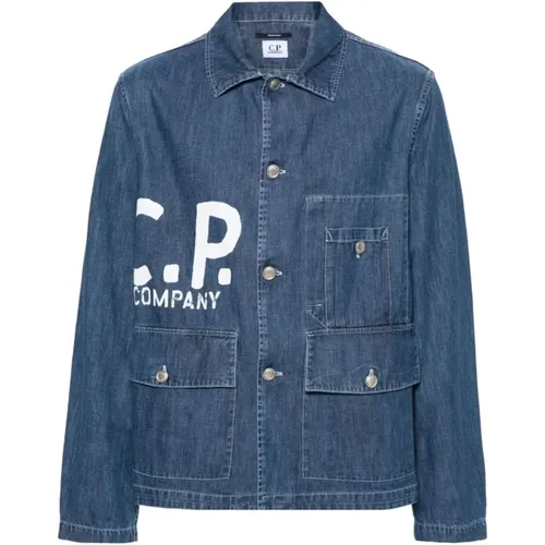 Denim Jacke , Herren, Größe: XL - C.P. Company - Modalova