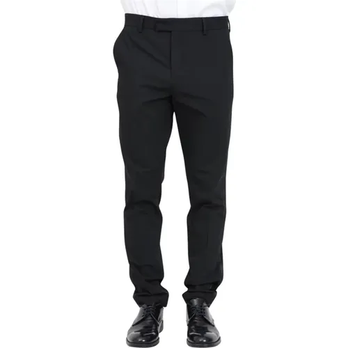 Schwarze elegante Hose mit verlängertem Gürtel - Selected Homme - Modalova