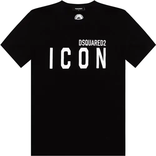 T-Shirt mit Logo , Herren, Größe: 2XL - Dsquared2 - Modalova