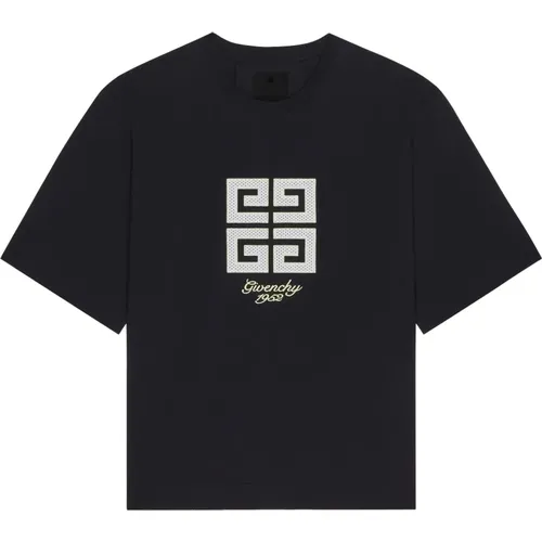 T-shirt with 4G emblem , male, Sizes: L - Givenchy - Modalova