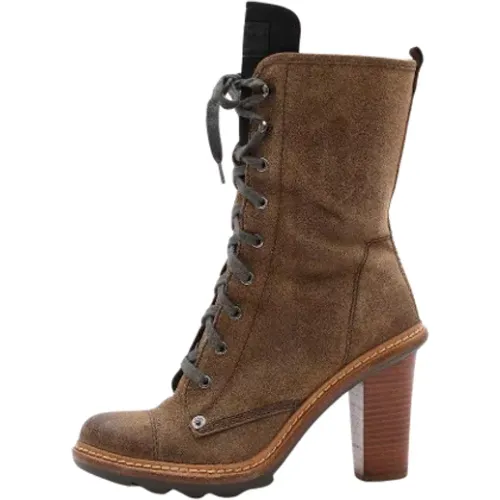 Pre-owned Suede boots , female, Sizes: 4 UK - Prada Vintage - Modalova