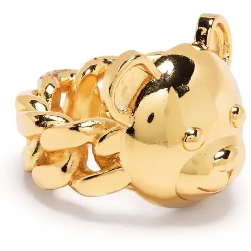 Gold Casual Ring , female, Sizes: L - Moschino - Modalova