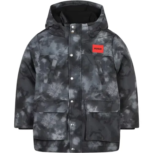 Kinder Parka Kapuzenjacke Schwarz - Hugo Boss - Modalova