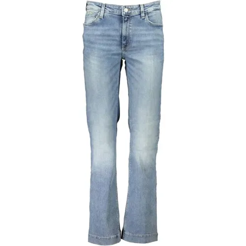 Weite Bein Gewaschene Baumwolljeans , Damen, Größe: W32 L32 - Guess - Modalova