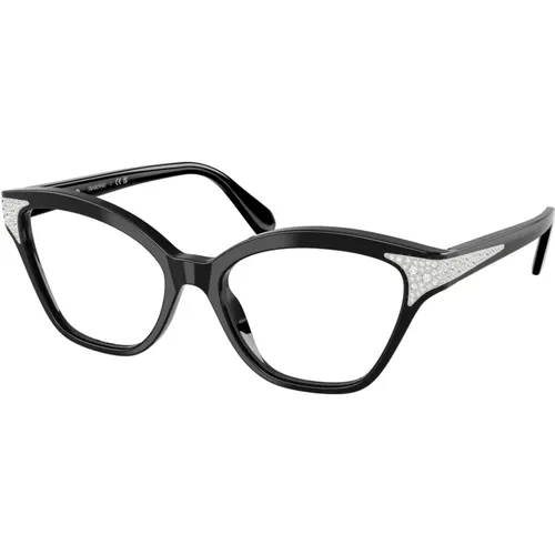 Modische Brille Sk2029 Schwarz , Damen, Größe: 52 MM - Swarovski - Modalova