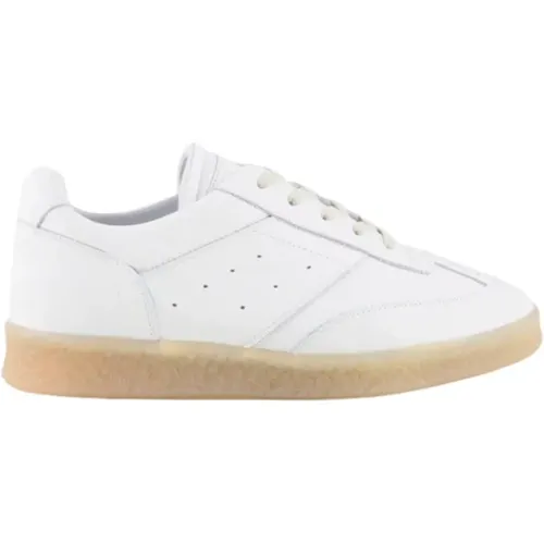 Leder Sneakers mit Gummisohle , Herren, Größe: 44 EU - MM6 Maison Margiela - Modalova