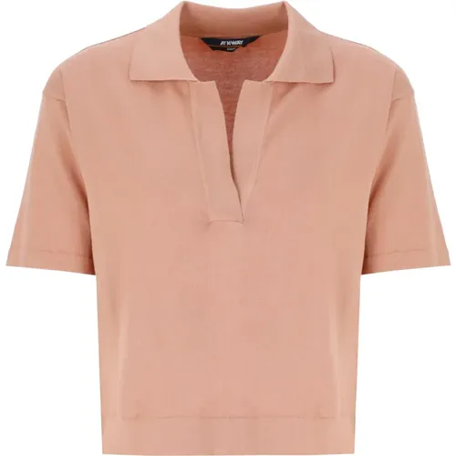 Cotton Polo Shirt Woman , female, Sizes: M, XS, S - K-way - Modalova
