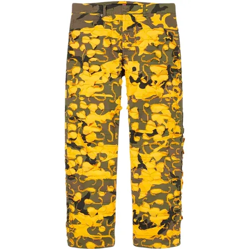 Limitierte Auflage Gelbe Camo 5-Pocket Jeans , Herren, Größe: W32 - Supreme - Modalova