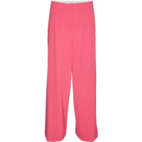 Fuchsia Hose mit Reißverschluss , Damen, Größe: M L32 - Vero Moda - Modalova