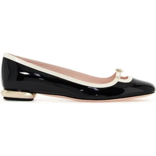 Patent Leather Ballerinas with Viv' Choc Buckle , female, Sizes: 5 UK, 6 UK - Roger Vivier - Modalova