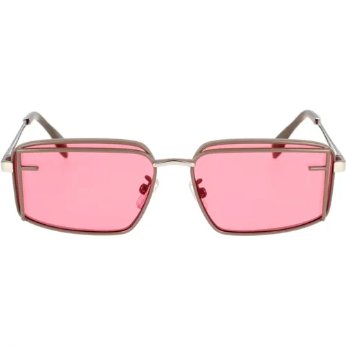 Glamouröse Sonnenbrille mit bordeauxfarbenen Gläsern , unisex, Größe: 53 MM - Fendi - Modalova