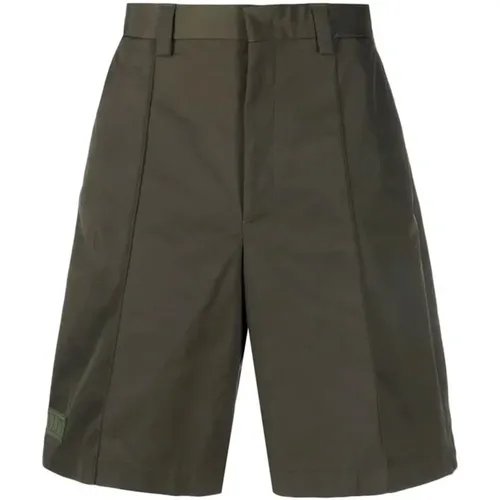 Grüne Polyester Shorts mit elastischem Bund , Herren, Größe: L - Valentino - Modalova