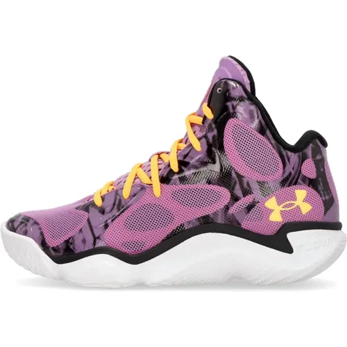 High Top Basketball Shoe Purple , male, Sizes: 10 UK, 9 UK, 7 UK, 11 UK, 8 1/2 UK, 10 1/2 UK - Under Armour - Modalova