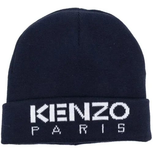 Blaue Kinderhüte mit gesticktem Logo - Kenzo - Modalova