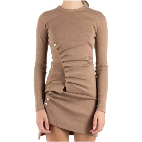 Kurzes Kleid mit Wollmischung , Damen, Größe: S - Paco Rabanne - Modalova